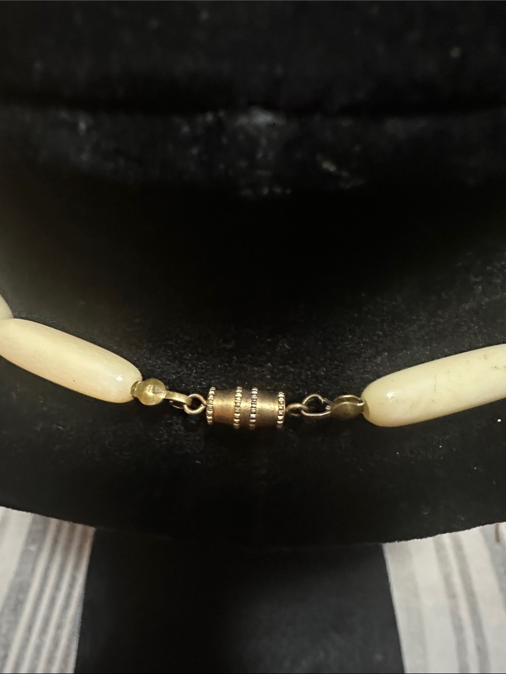 Handcrafted Cream Multi-Strand Shell Necklace - Picture 4 of 5